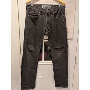 Levi's 511 Skinny Jeans‎ Black Wash Denim Pants Modern Fit Mens Size 34x32 A1